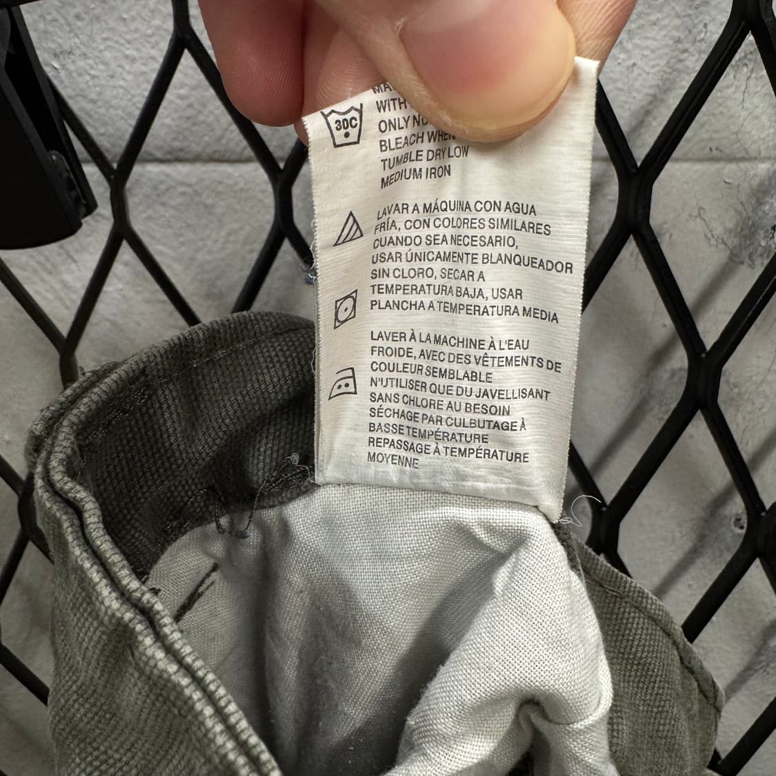 00s 디키즈 카펜터 워크 팬츠 후면 포켓 로고 포인트 카키 상품이미지7