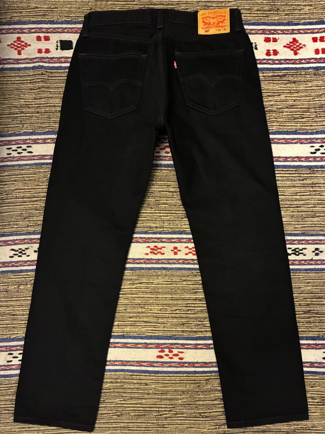 (33)Levis 리바이스 505 스트레이트 블랙진 데님 흑청 상품이미지5