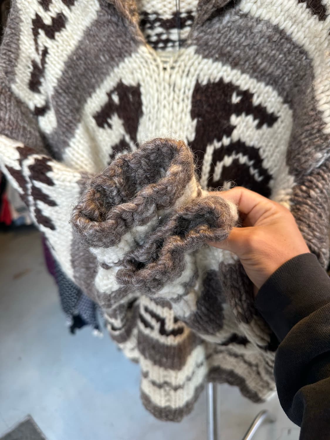 캐나다 헤비울 코위찬 스웨터 상품이미지6