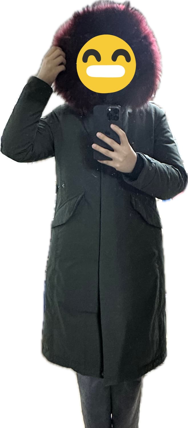 여성용 스케쳐스 롱 구스다운 너구리퍼 모자 롱 패딩 A급 +착샷 있음 상품이미지10