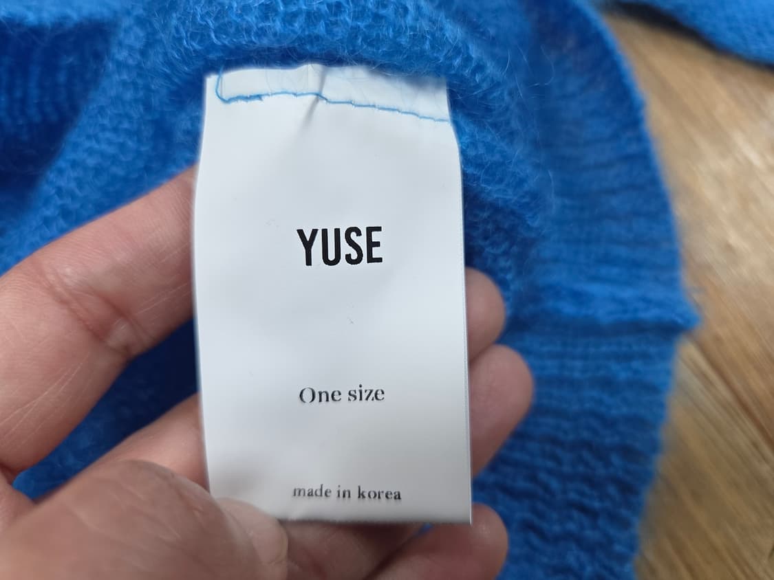 유즈(YUSE) 슈퍼키드모헤어 라운드넥 니트 프리사이즈 새상품 상품이미지6