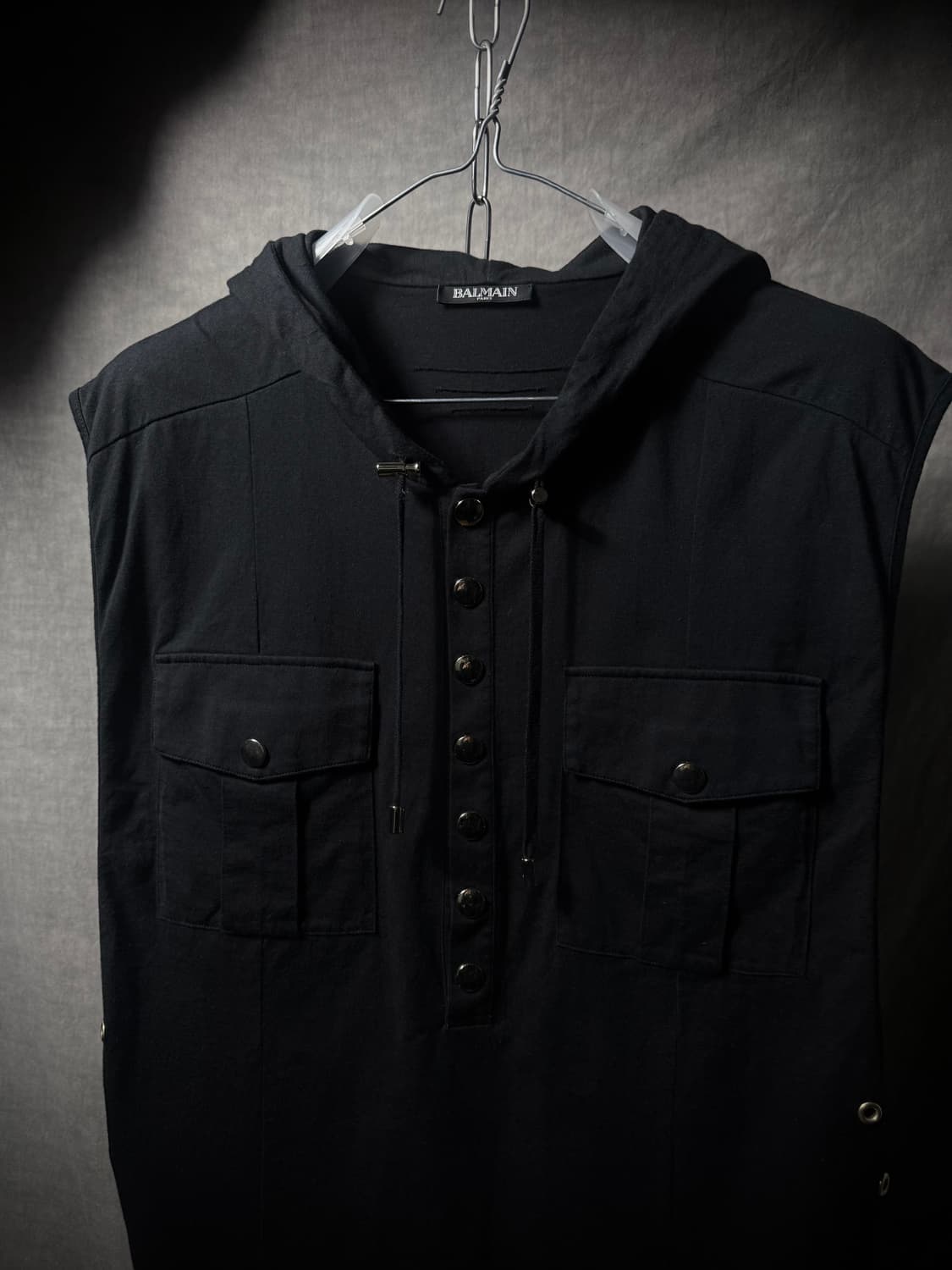 Balmain 17ss Henley Hoodie Sleeveless 상품이미지4