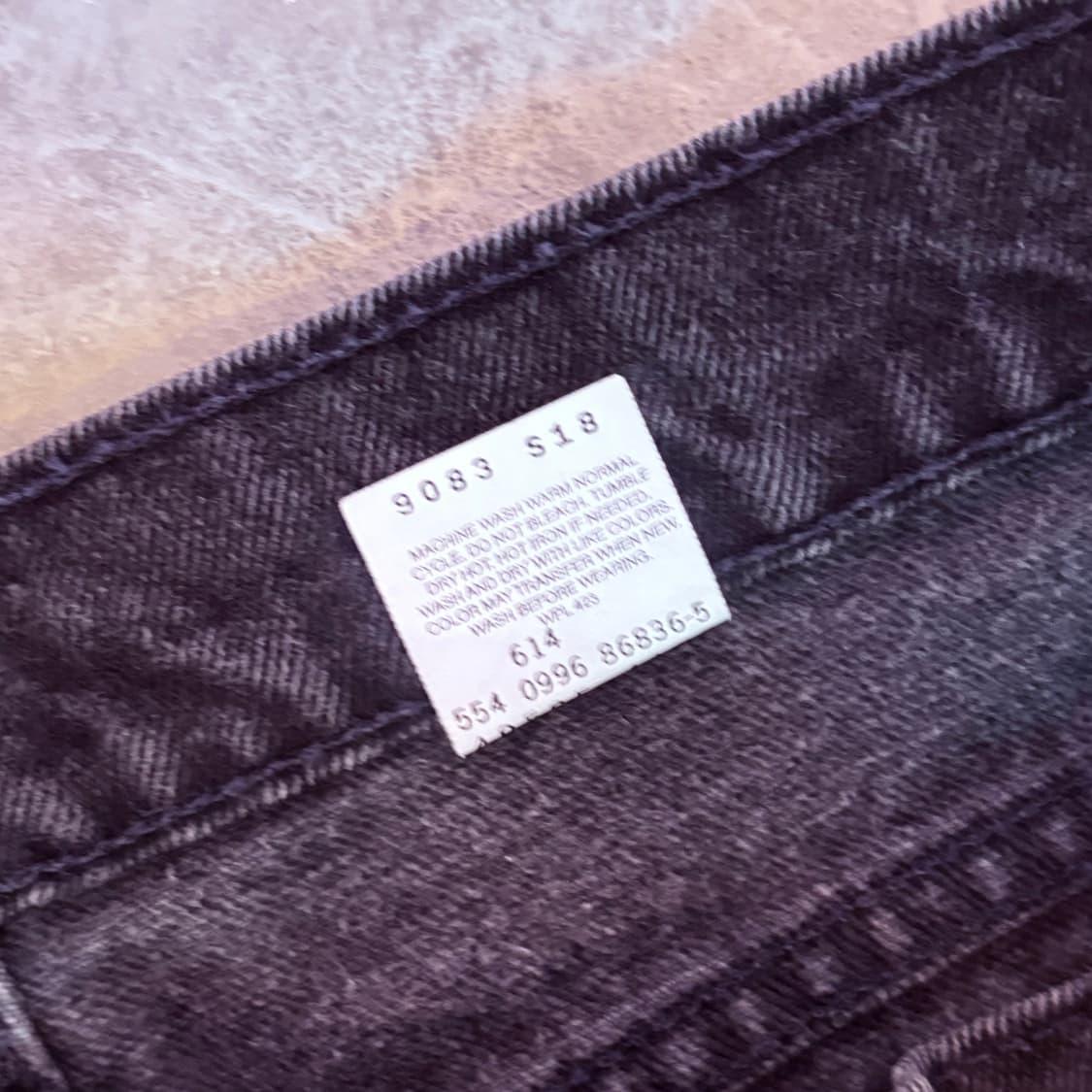 [36/36] USA 리바이스 505 오렌지탭 orange 흑청 블랙 상품이미지7