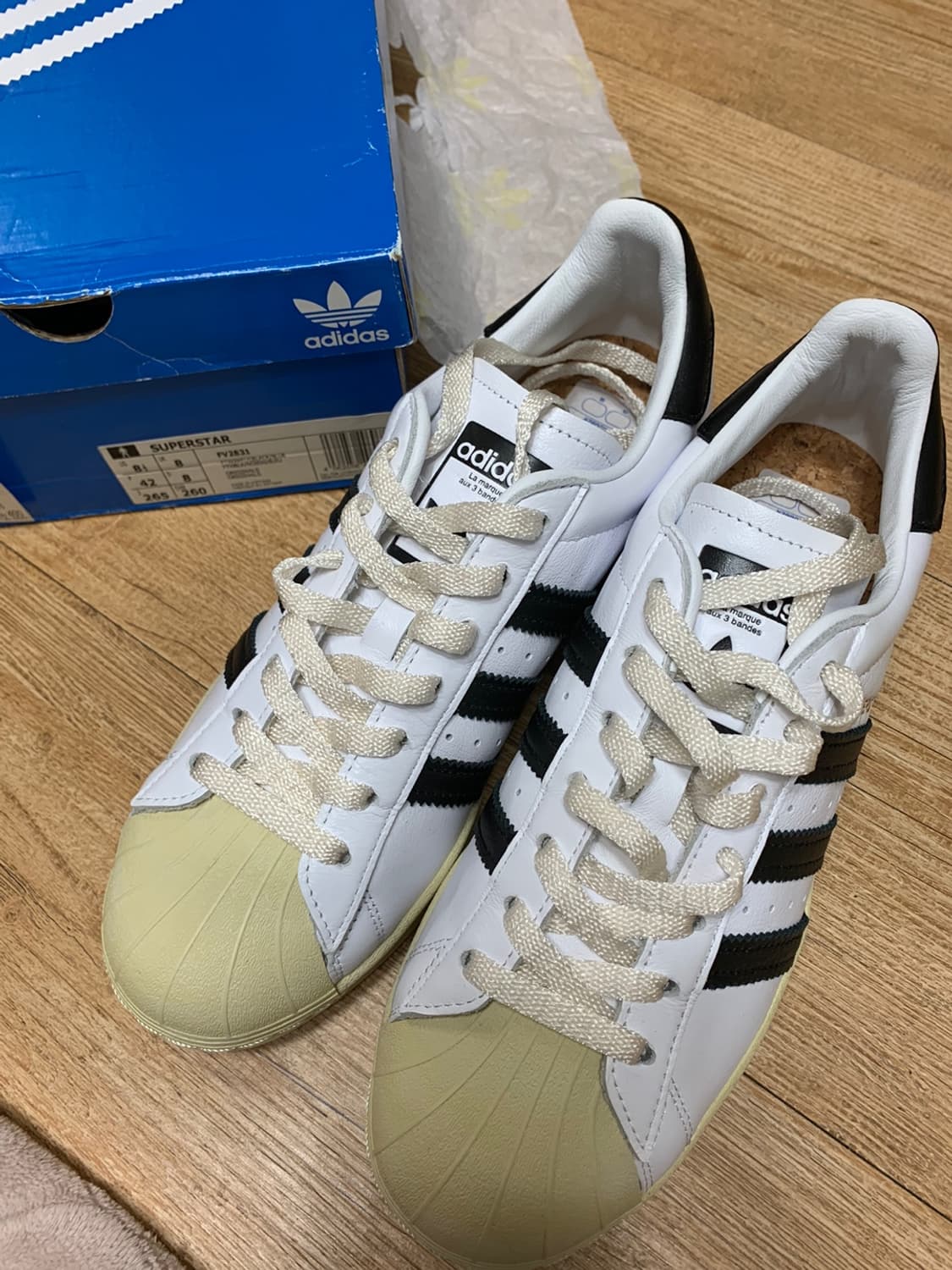 아디다스 슈퍼스타 프리미엄화이트265 새제품 상품이미지4