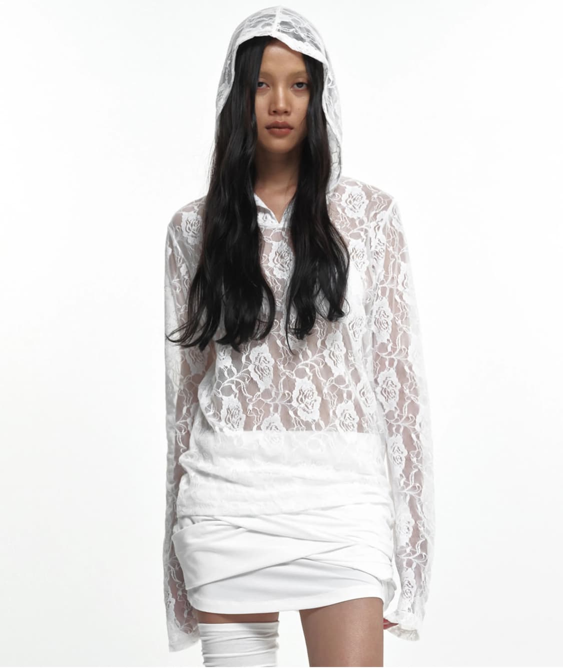 nache lace hoodie shirt 상품이미지1