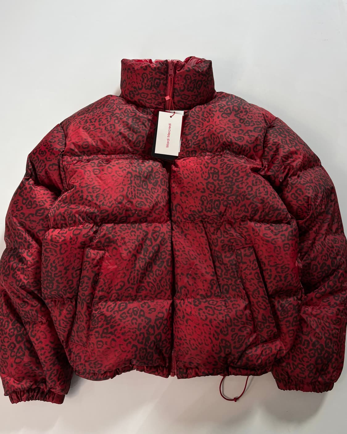 *새상품* Mardi 마르디 메크르디 레오파드 레드컬러 리버시블 다운 패 상품이미지2