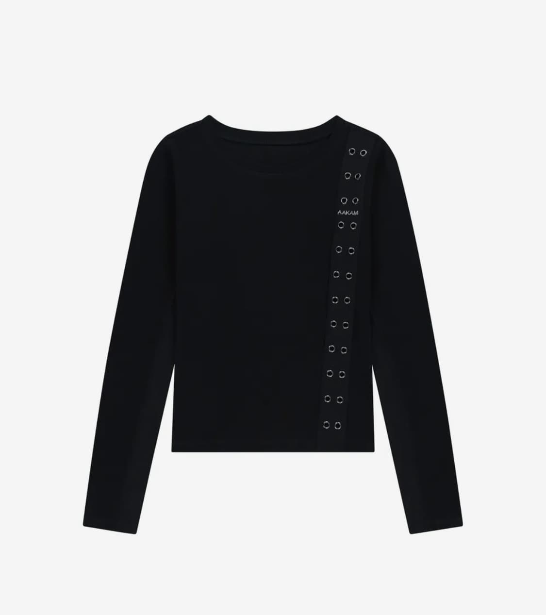 아캄 사이드 아일렛 롱슬리브 블랙 상품이미지1