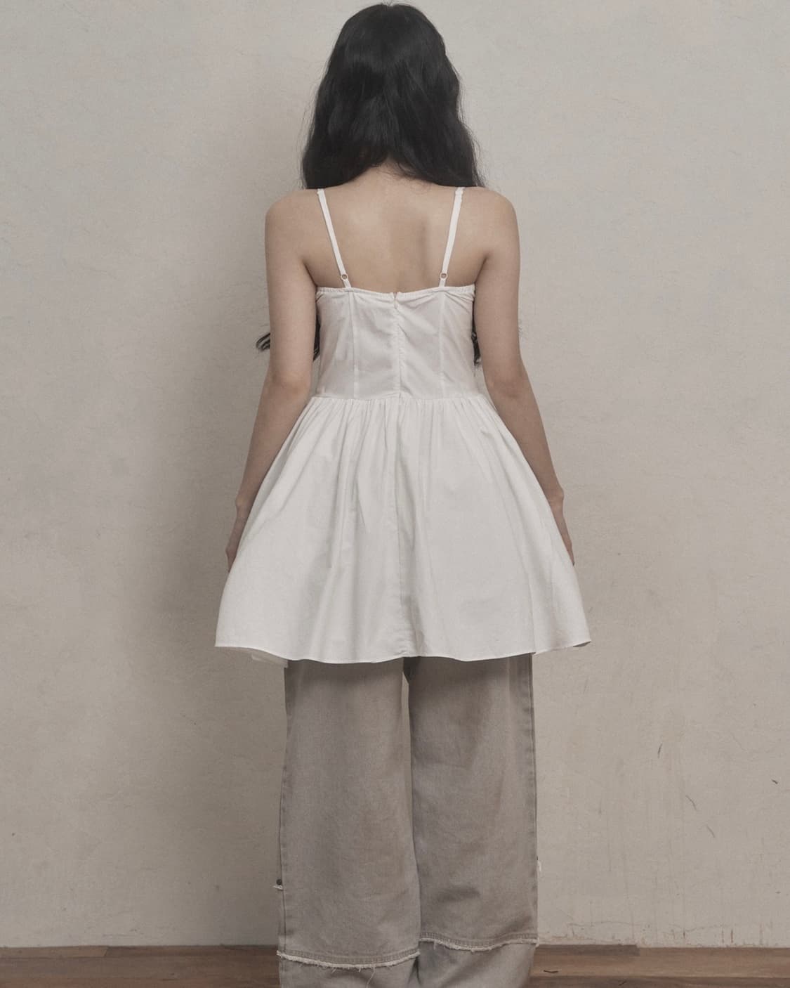 카키포인트 플레어 레이어드 미니 원피스 상품이미지5