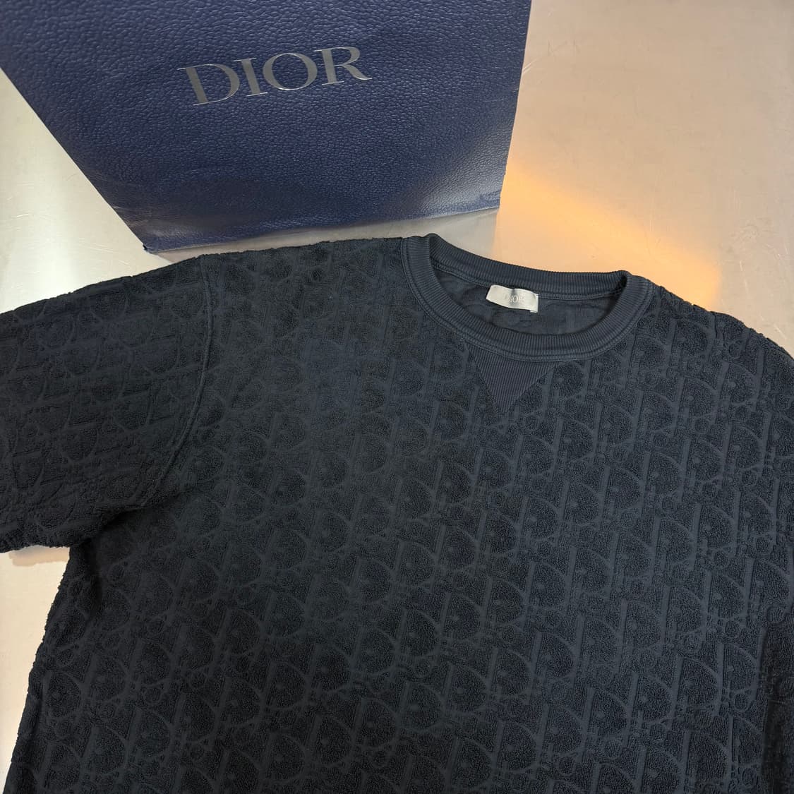 [리오브] 디올 오블리크 테리 반팔 상품이미지3