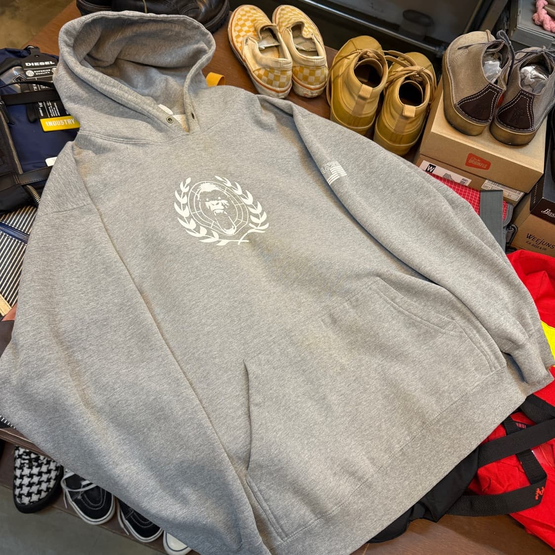 90S 엑스라지 멜란지 후드티 러시아 생산 상품이미지1