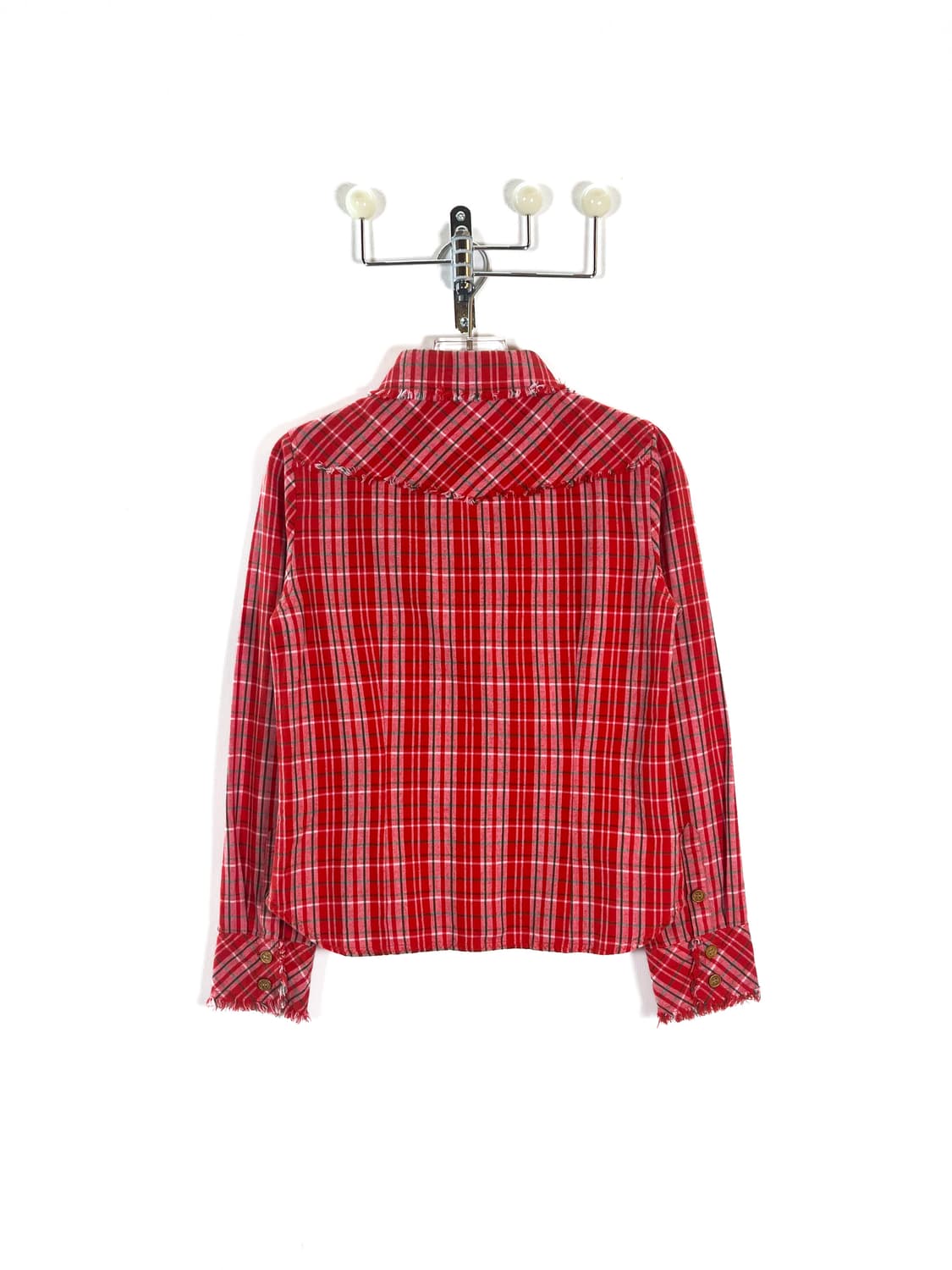 빈티지 프린지 체크 셔츠 상품이미지8