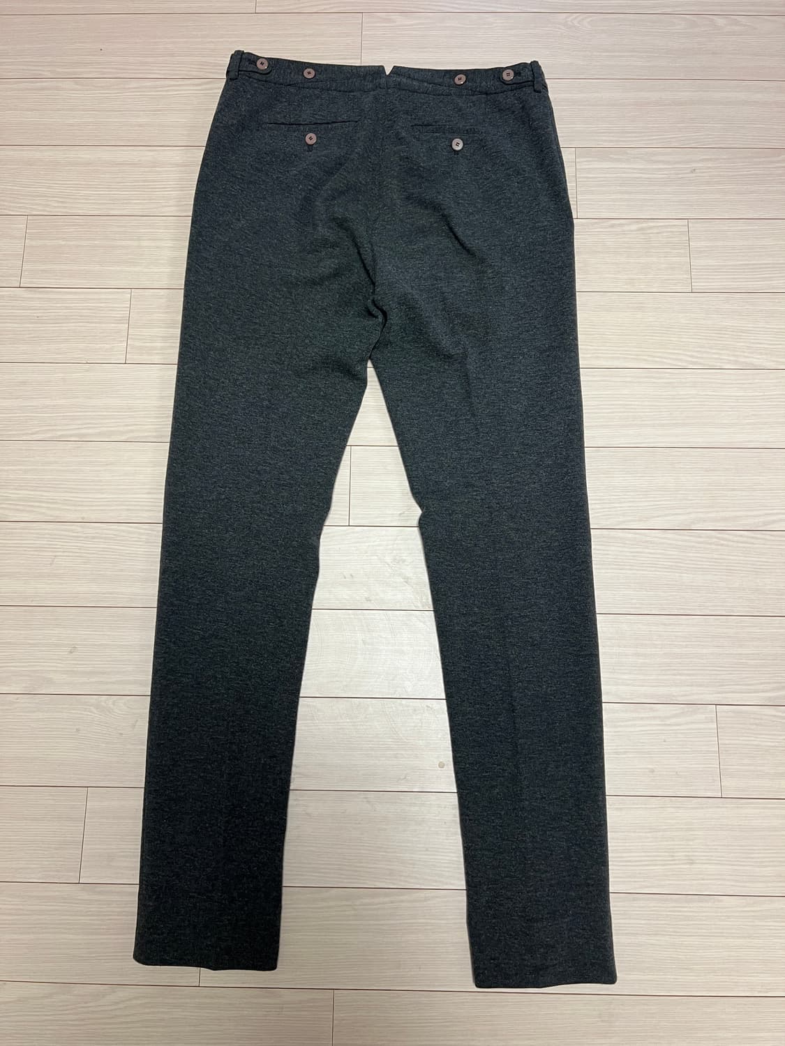 울 혼방 슬랙스 팬츠 / 차콜 그레이 / 46 (슬림 스트레이트) 상품이미지2