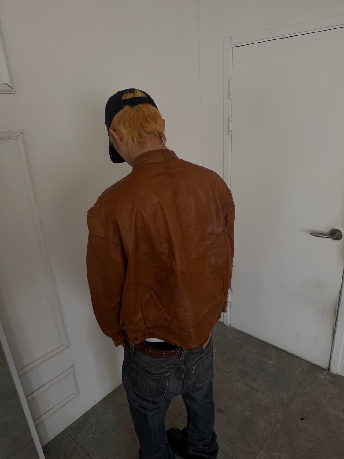 유러피안 위빙 레더 자켓 상품이미지6