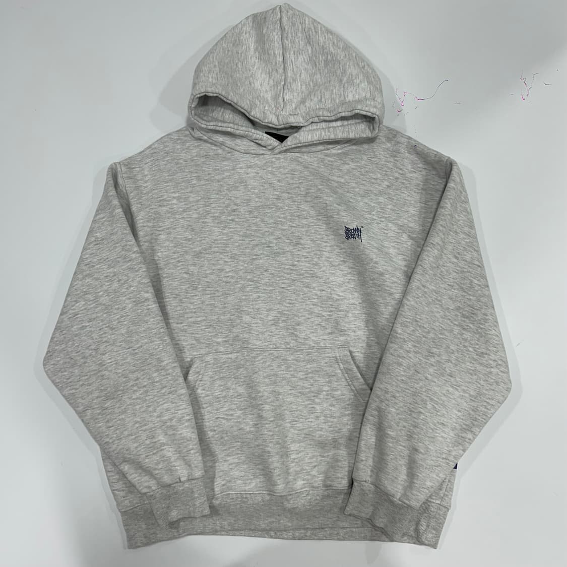 Brown Breath 브라운브레스 네이비 로고 멜란지 후드 상품이미지3