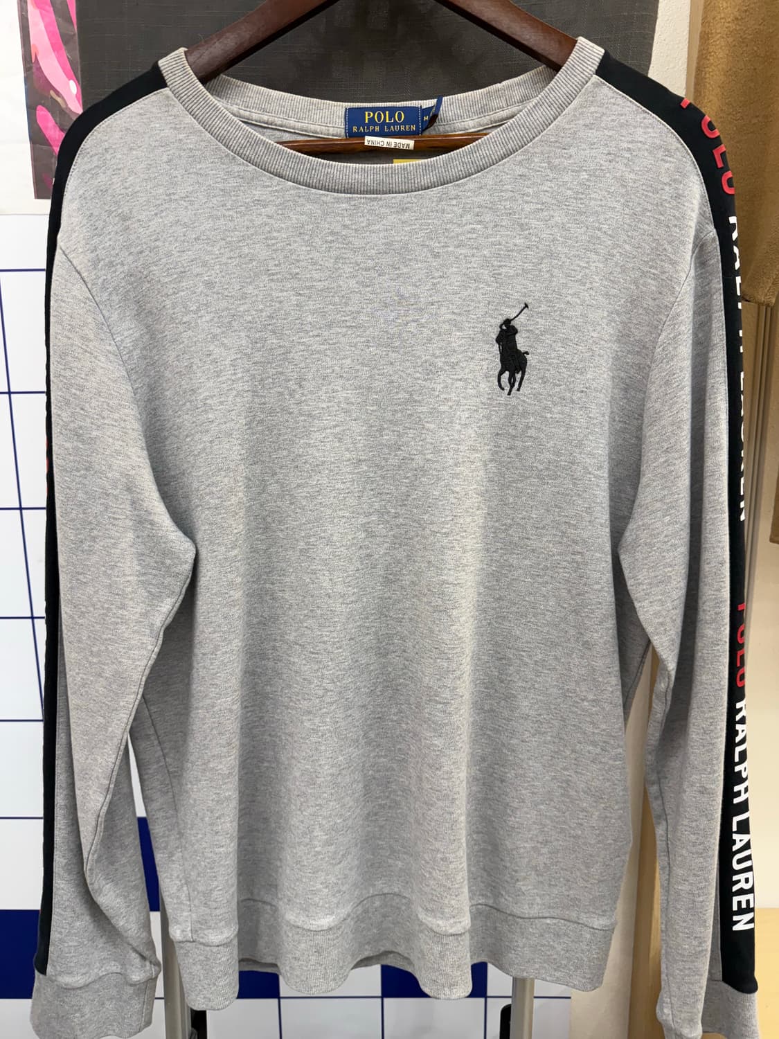 폴로 랄프로렌 사이드라인 그레이 롱슬리브 상품이미지1