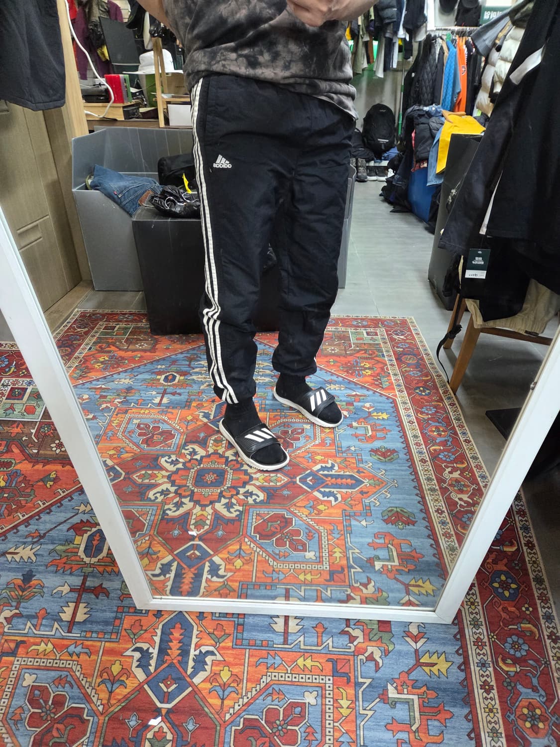 아디다스 올드스쿨 방풍 누빔 트랙 조거팬츠 대략 33 34 상품이미지5