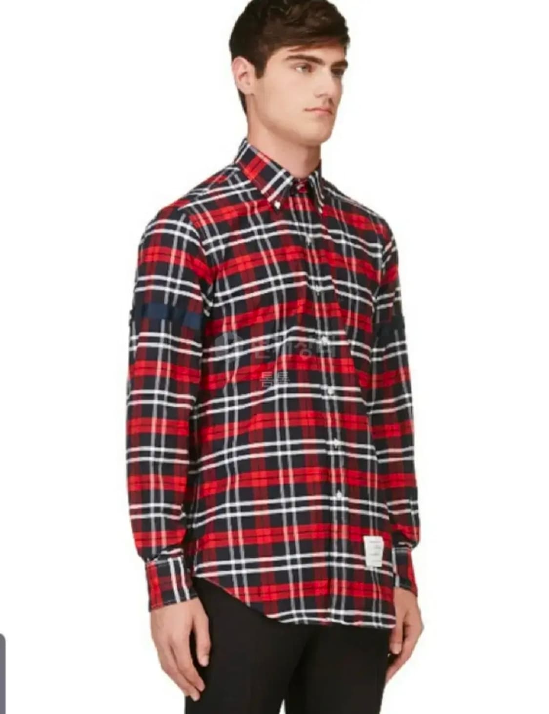 2사이즈 톰브라운 레드 체크 셔츠 암밴드 남성용 상품이미지1