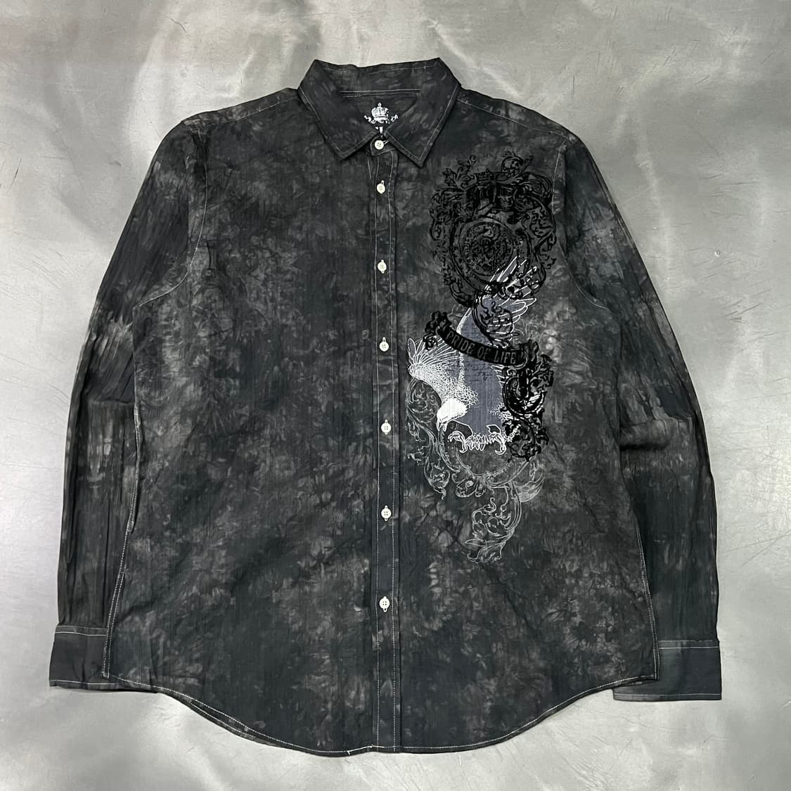  빈티지 프린트 타이다이 셔츠 y15000 상품이미지1