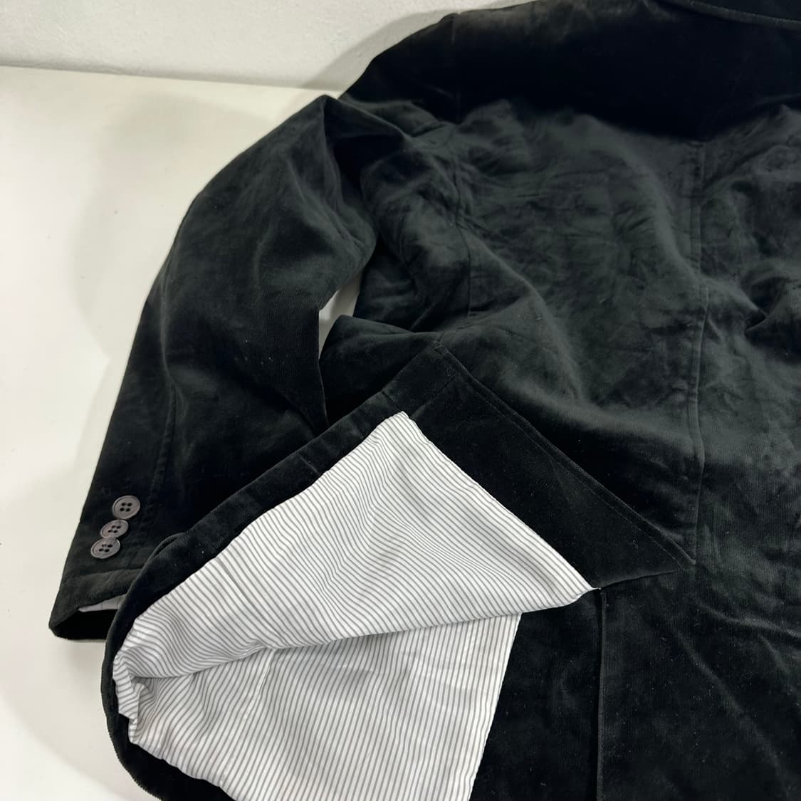 95 빈폴 블랙 유광 벨벳 블레이저 상품이미지6