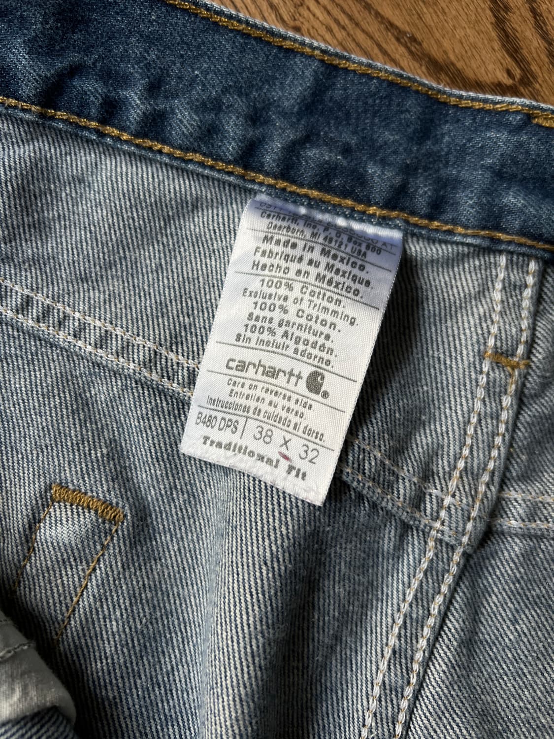 [38]칼하트 USA 빈티지 페이딩 워크 데님 팬츠 상품이미지3