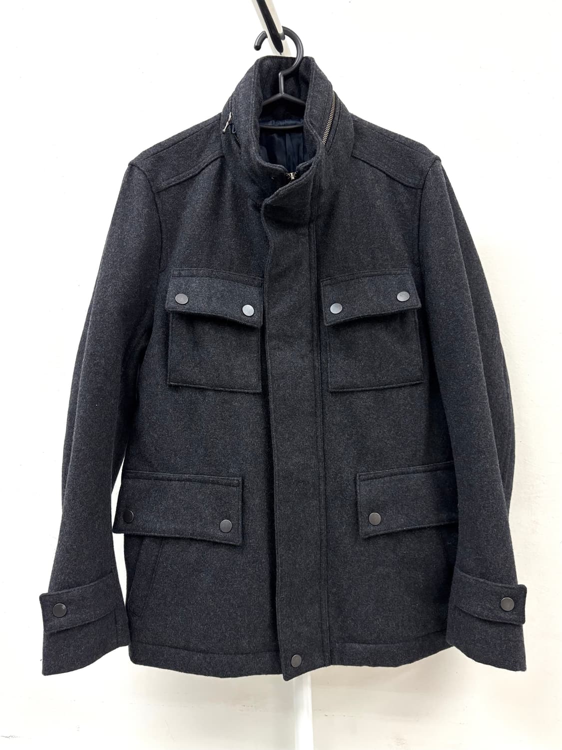 빈티지 차콜 투웨이 하이넥 자켓 y2k 상품이미지6