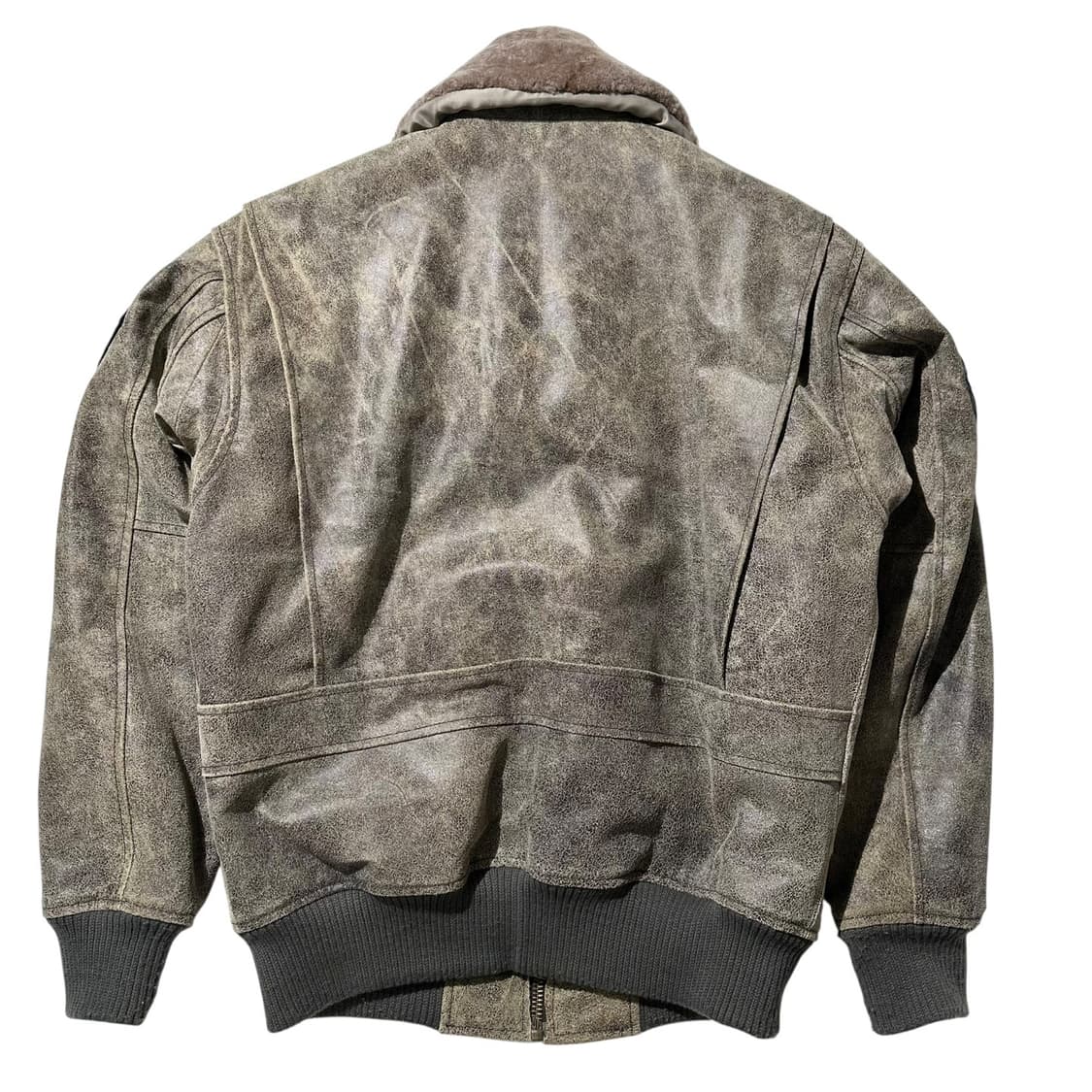 쇼트 G-1 레더 플라이트 봄버 자켓 상품이미지2