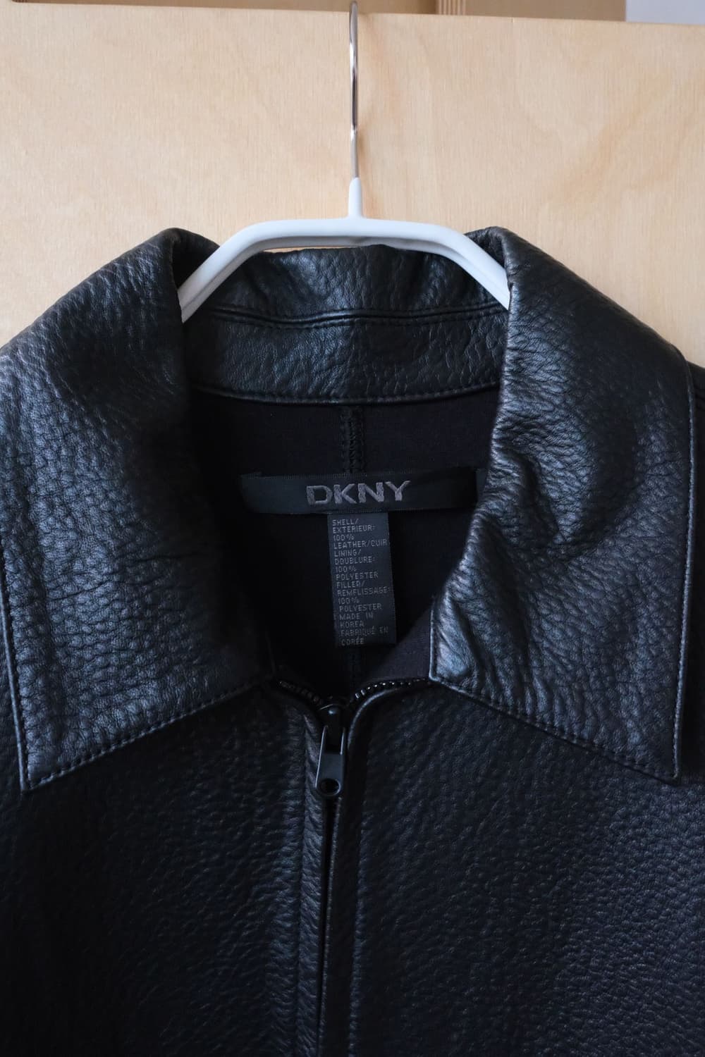 DKNY Core Black Leather Jacket 상품이미지3