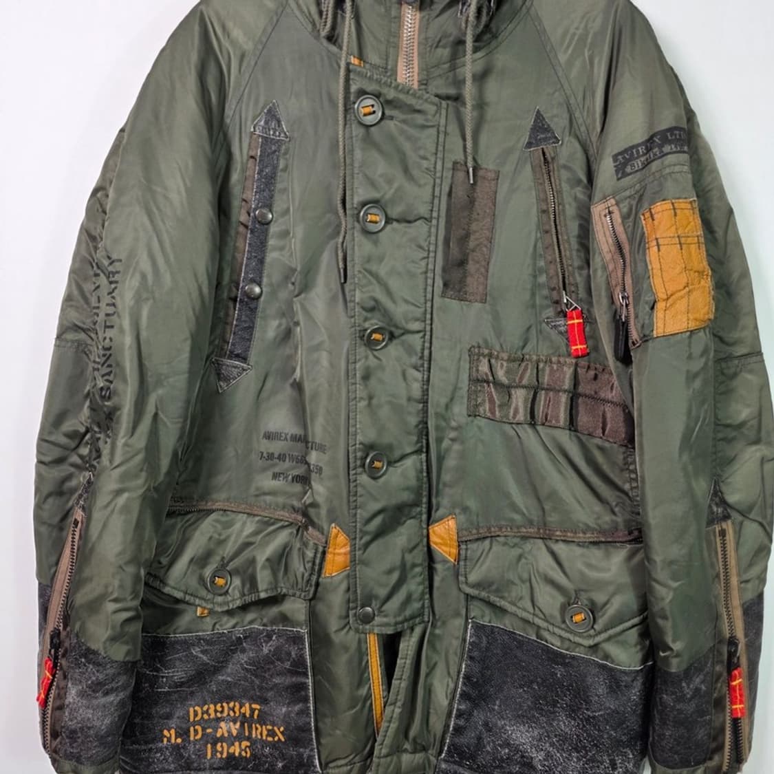 아비렉스 90s 빈티지 멀티포켓 헤비 야상 자켓 M 상품이미지4