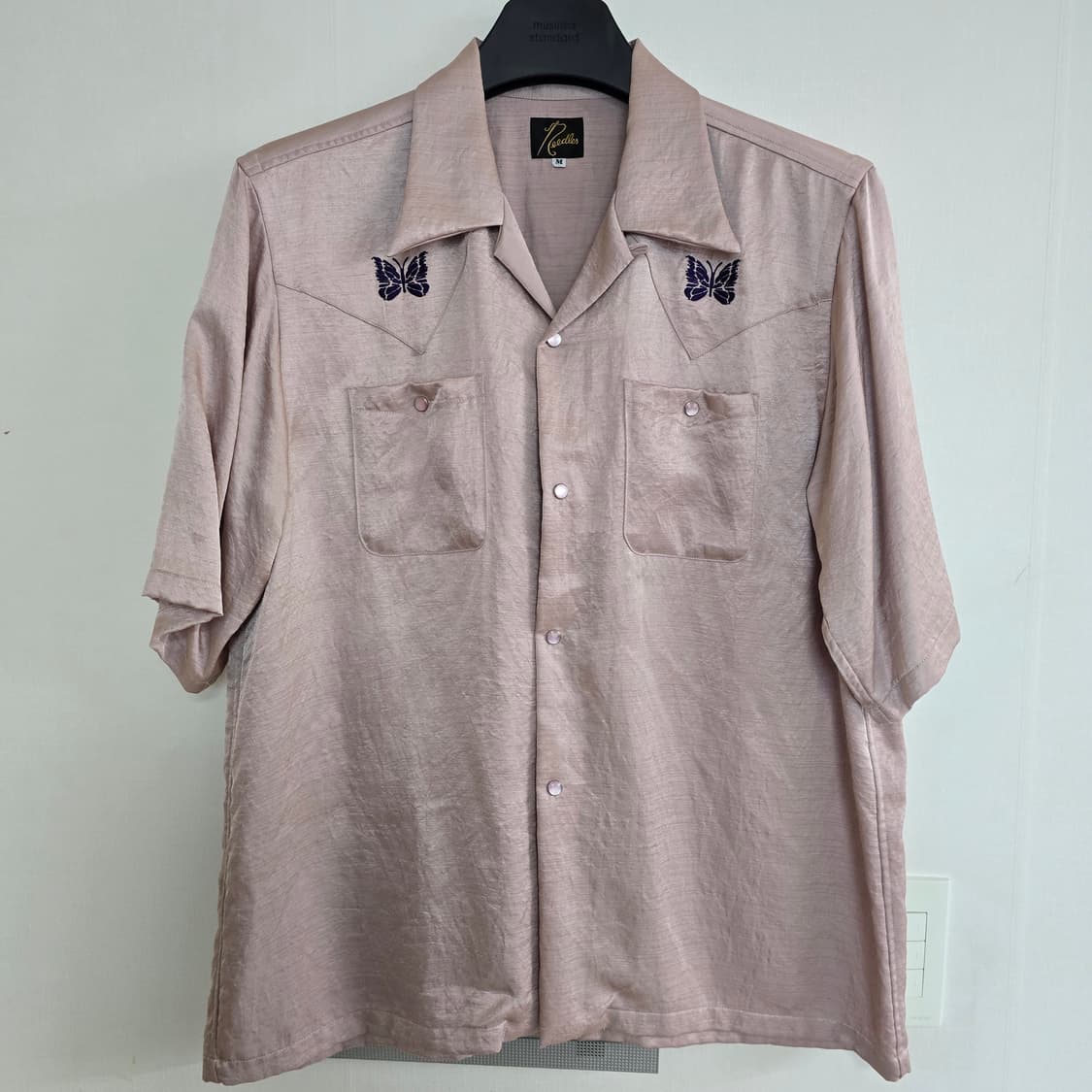 니들스 새틴 카우보이 하프셔츠 M 상품이미지1