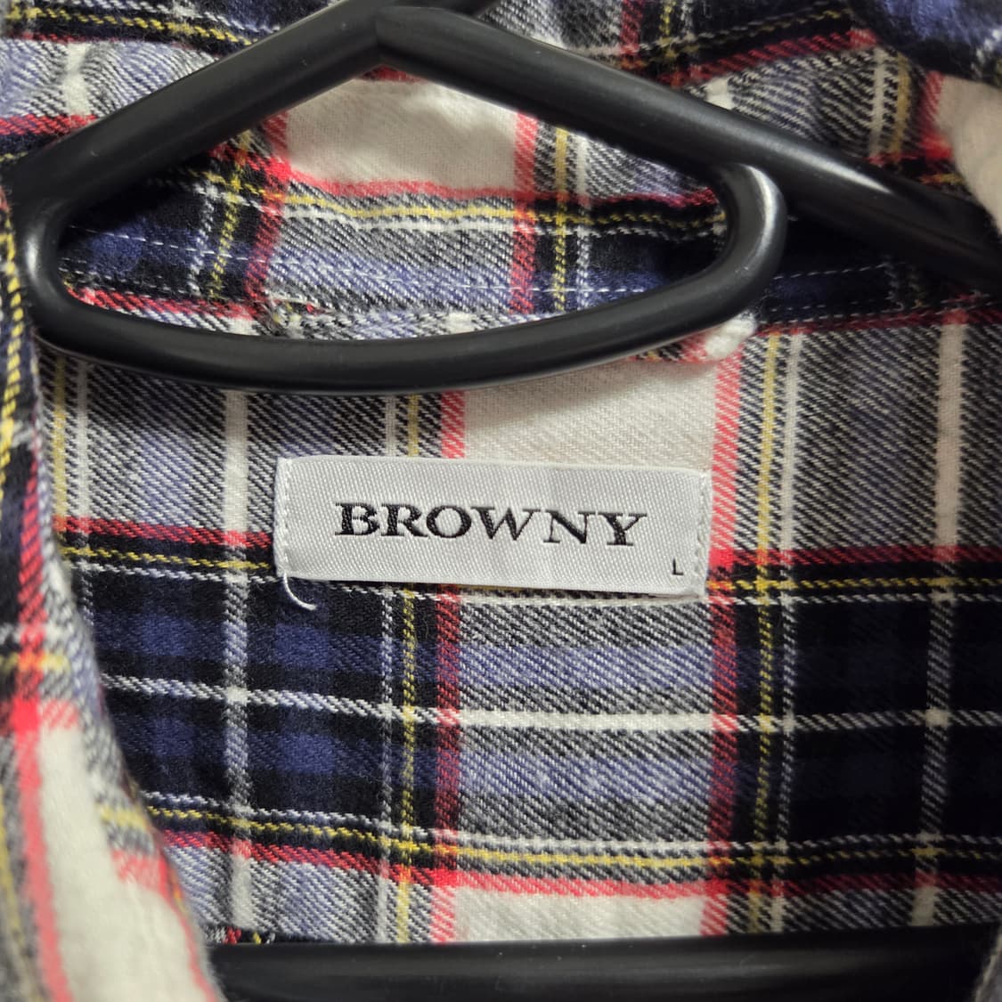 Browny 재팬 플란넬 체크 셔츠 L(100) 상품이미지3