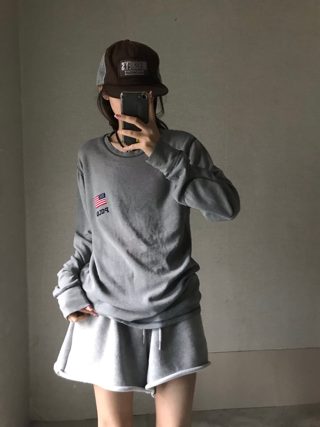 폴로 성조기 와플 롱슬리브 상품이미지3