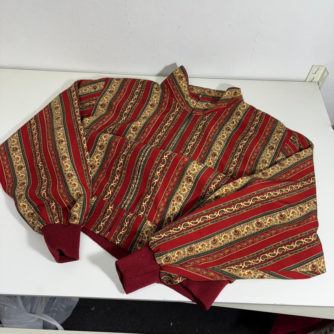 95-100 VTG 베르사체 스타일 패턴 블루종자켓 상품이미지1