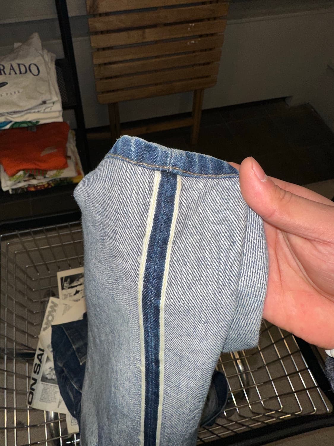 Denime Selvedge destroyed denim pants 상품이미지10