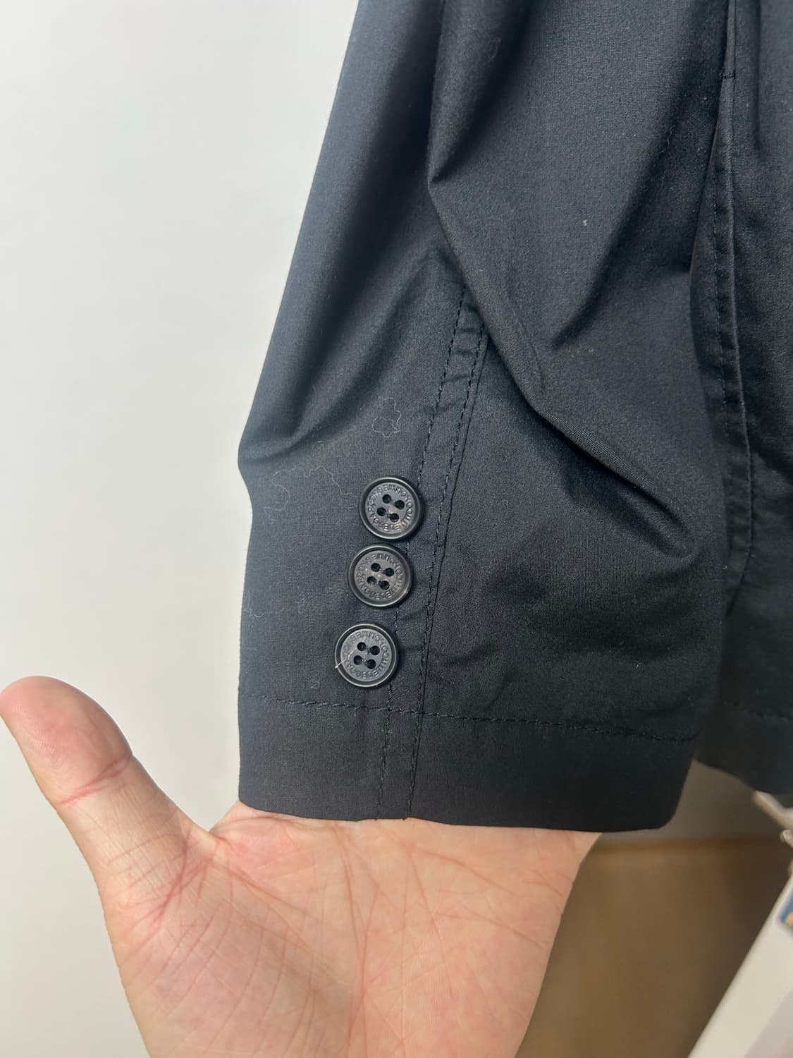 [M] 꼼데가르송 옴므 코튼 블랙 블레이저 자켓 상품이미지7