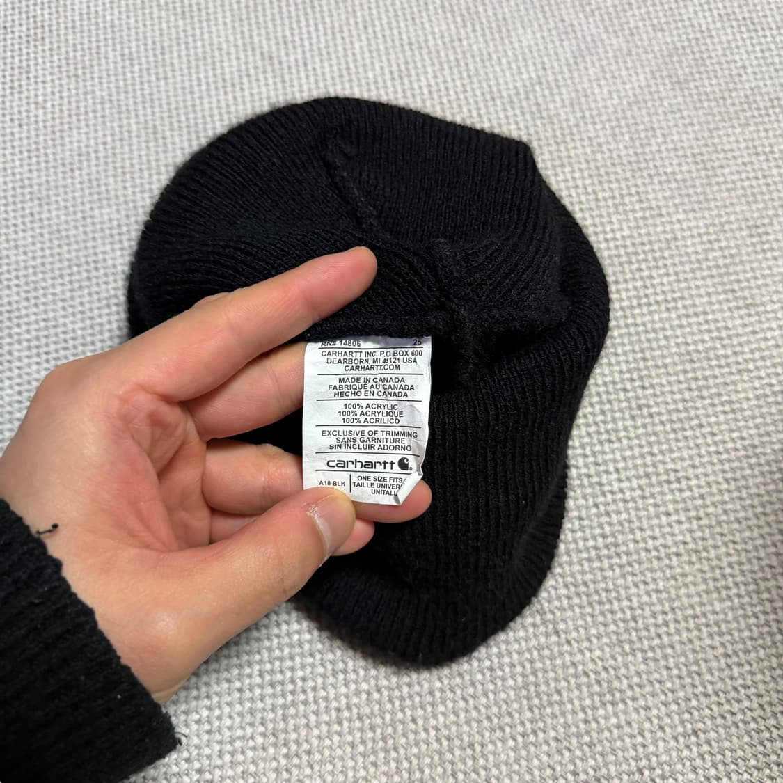 칼하트 블랙 롱 비니 상품이미지4