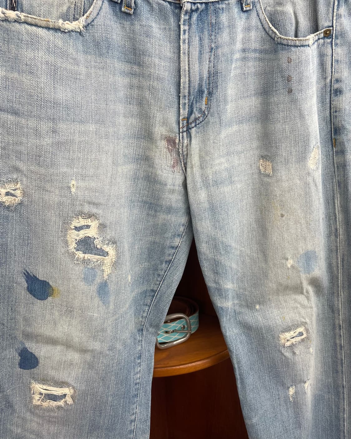 [34] 아르마니 익스체인지 패치워크 데님 팬츠 상품이미지5