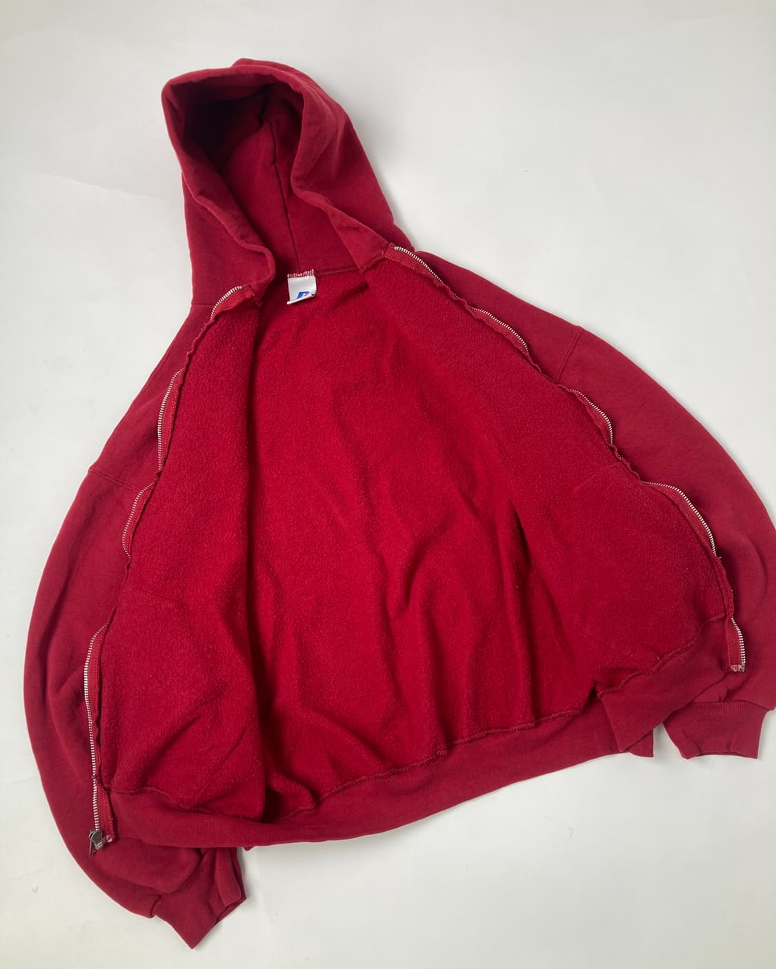 90s Russell Zip Up Hoodie (red) 상품이미지7