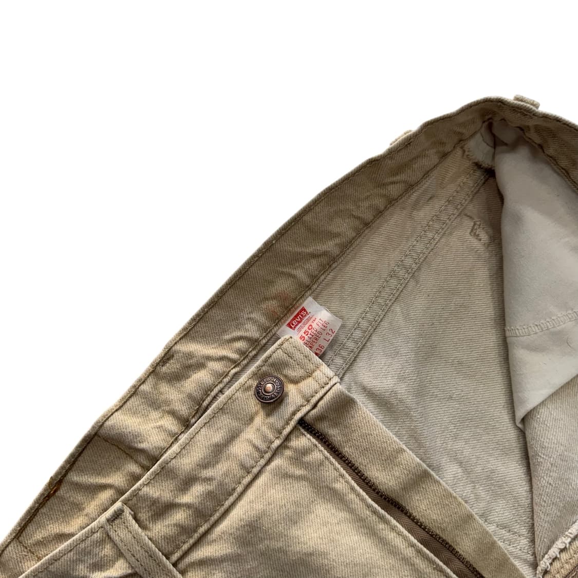 [36] 90's 리바이스 550 베이지진 데님 청바지 [lv1087] 상품이미지4