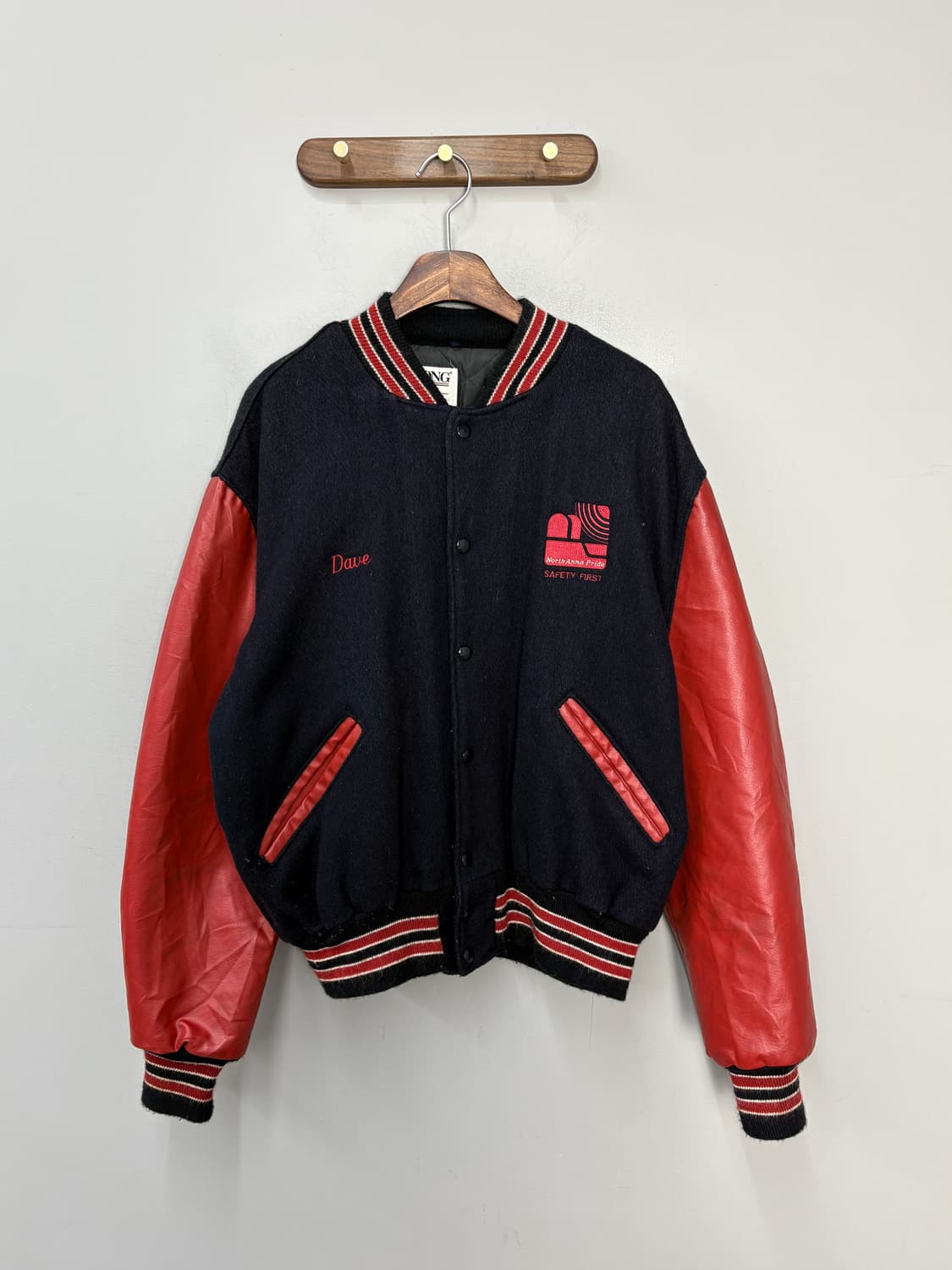 빈티지 DeLong 모직 레더 바시티자켓 A3661 상품이미지2