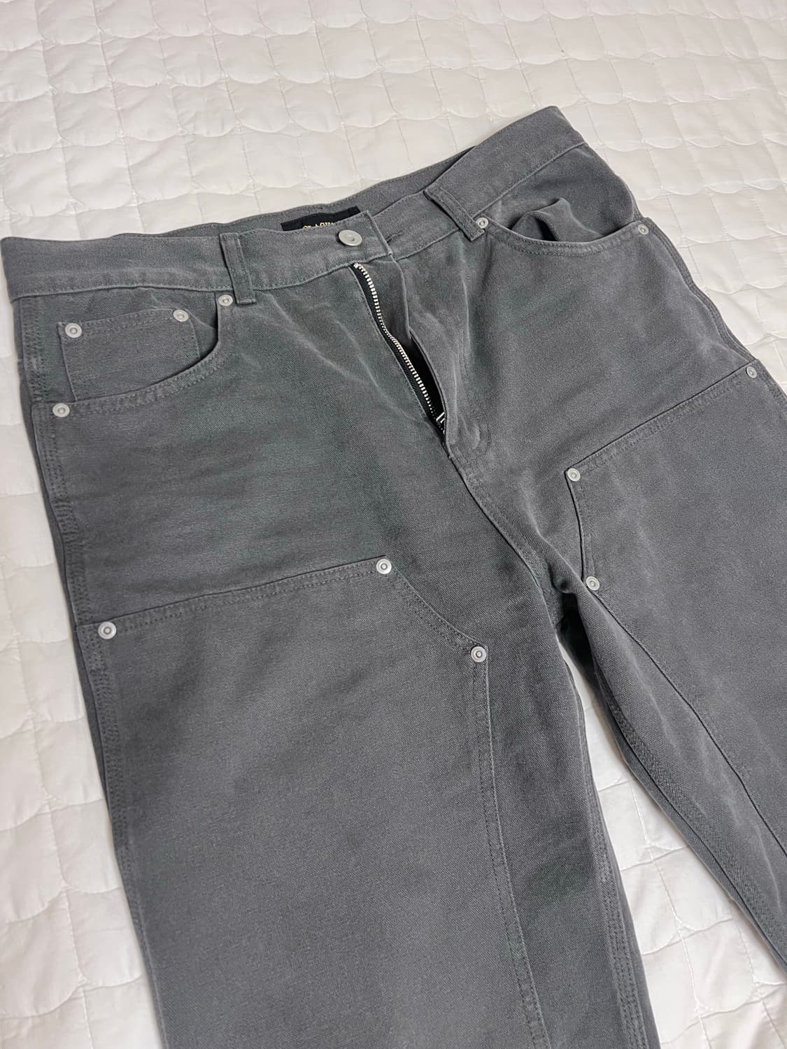 [L] 블랙아웃 더블니 팬츠 상품이미지4