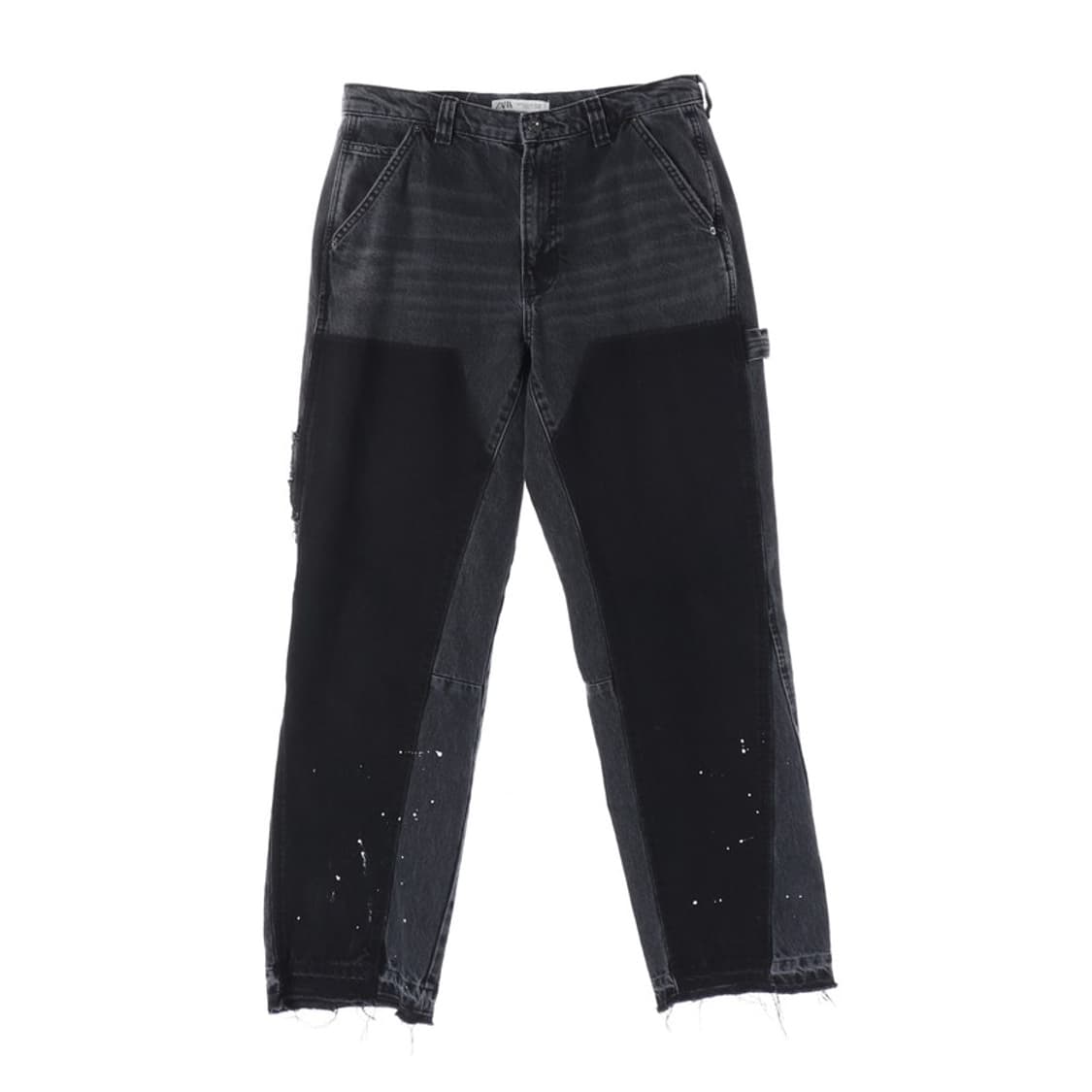 ZARA 페인팅 배색 유니크 데님 팬츠 32 상품이미지1