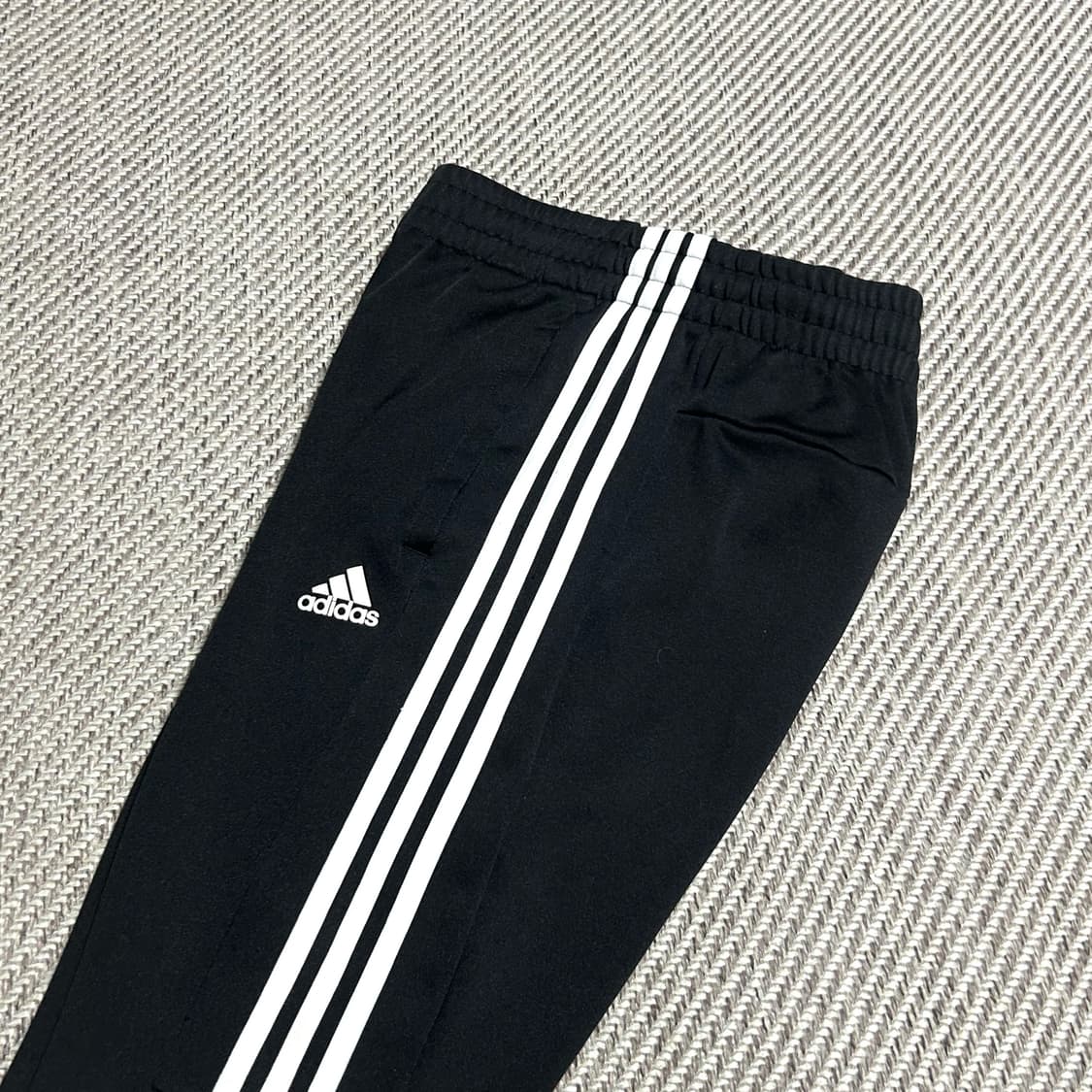 [S] adidas 아디다스 검/흰 트랙 트레이닝 팬츠 상품이미지3