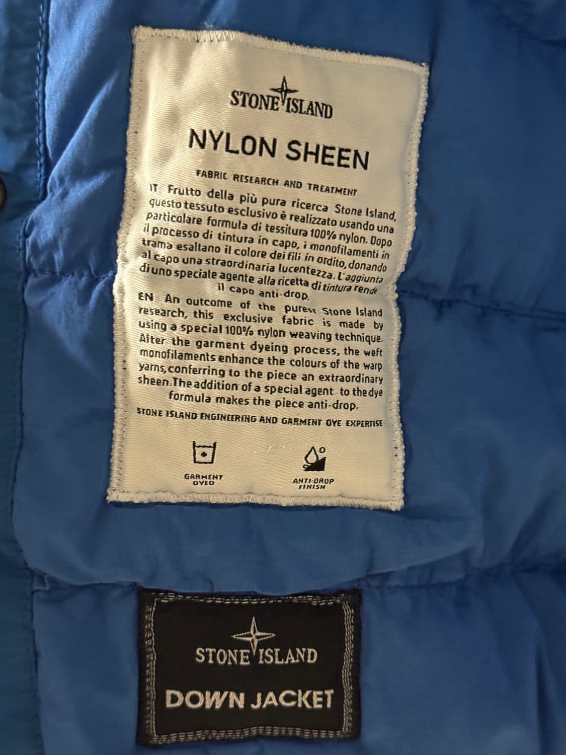 스톤 아일랜드 NylonSheenGarment-Dyed Down 자켓 상품이미지6