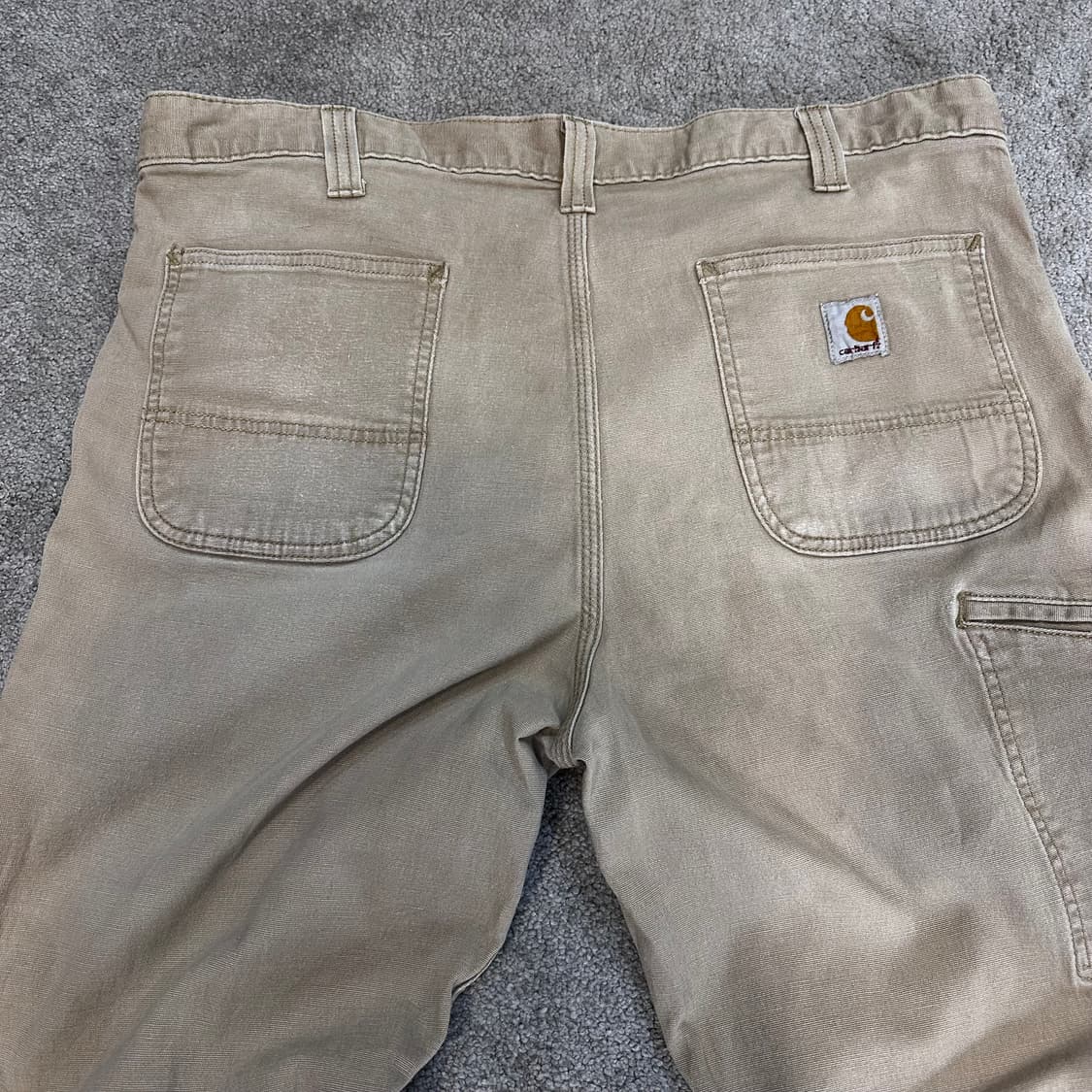 칼하트 라이트 베이지 코튼 카펜터 워크 팬츠(38) 상품이미지10