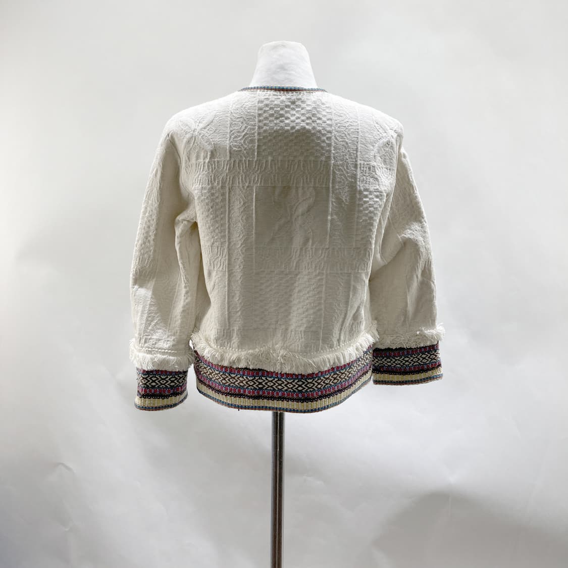 자라 TRAFALUC 여성 자가드 면자켓 M  상품이미지3