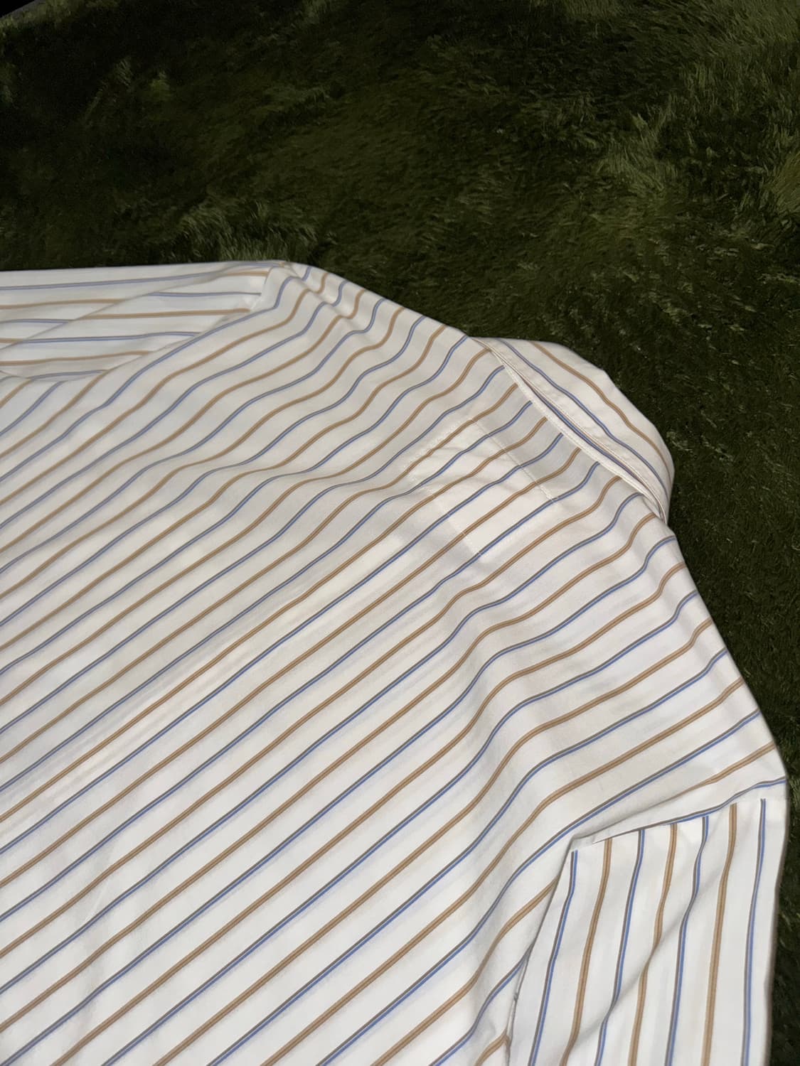[M] 카미엘 포트젠스 러프 커팅 스트라이프 코튼 셔츠 상품이미지9