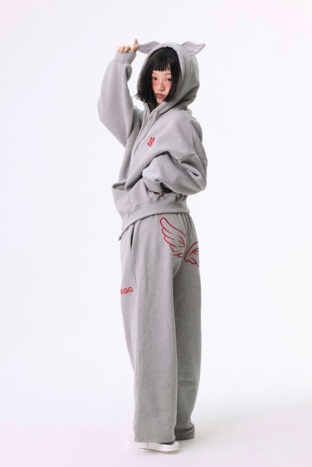 YEGG 예그 윙 후드집업 그레이 상품이미지2