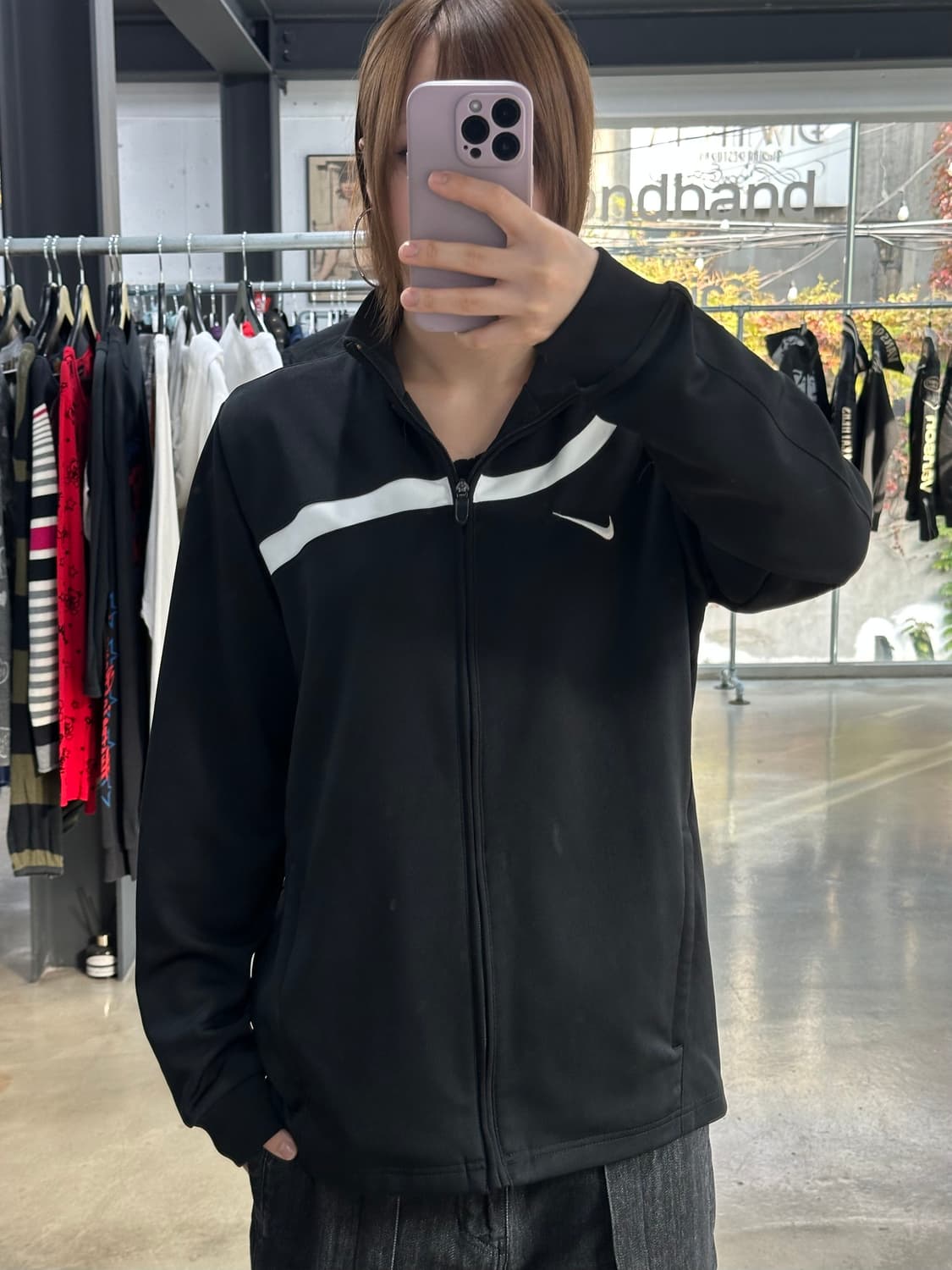 나이키 범고래 사선트랙 져지 매트블랙 상품이미지4