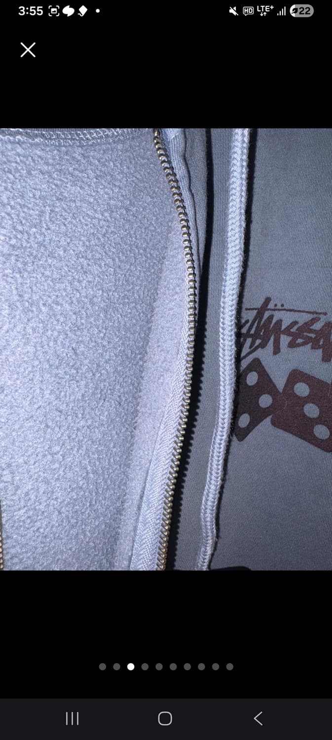 스투시 다이스 피그먼트 다이드 집업 후드 기모버전 급처 상품이미지3