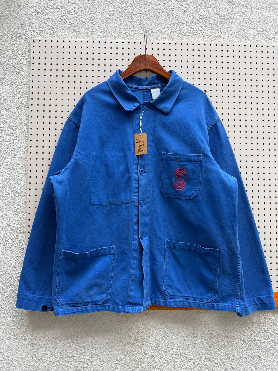 OLD MODEL WASHED BLUE 올드모델 빈티지프렌치워크자켓 상품이미지1